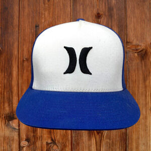 Hurley Yupoong Classics Blue Mesh Back Trucker Hat Cap Snapback Surfer Swimming